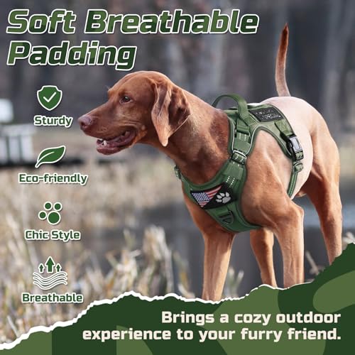 Tactical Dog Harness for X (Green / X-Large)