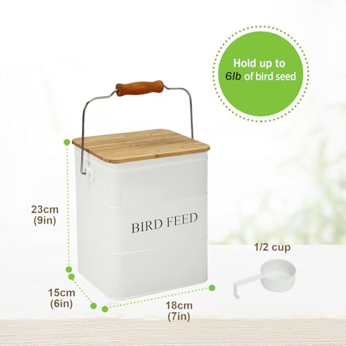 Bird Seeds storage container (Bird-White)