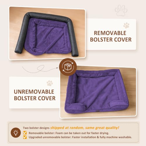 Waterproof Orthopedic Dog Bed for Medium Size Dog (30.0"L x 20.0"W x 7.0"Th / Deep Purple)