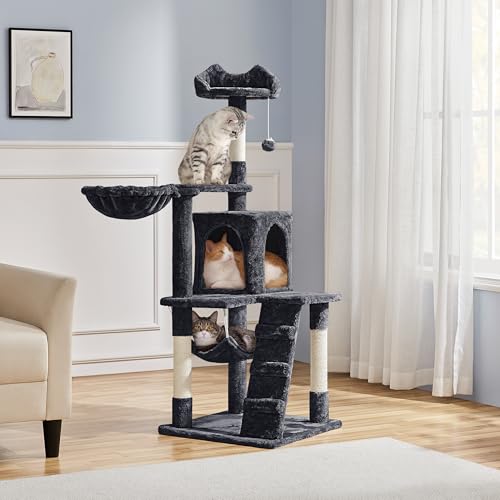 54in Cat Tree Tower (Black)
