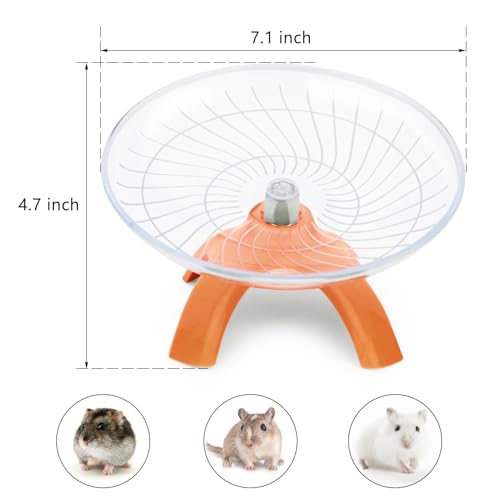 Silent Hamster Exercise Running Wheel Flying Saucer (Orange)