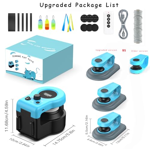 Upgraded Interactive Cat Toy for Indoor Cats Chase (Sky Blue)