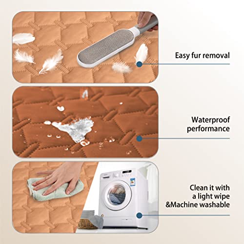 Waterproof Blanket for Dogs (40x50 Inch (Pack of 1) / Dark Pumpkin/Light Pumpkin)
