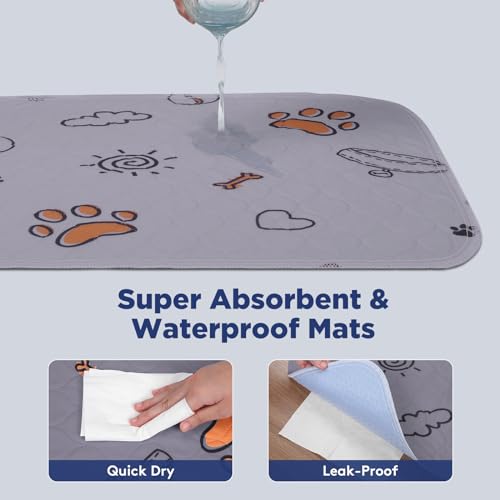 Washable Pee Pads for Dogs (Purple / 41X41 (2 Packs))