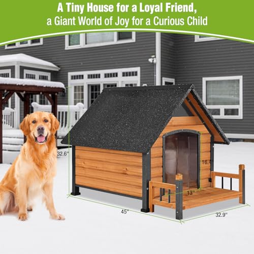 Heated Dog House for Outside Dog Kennel with Insulated Line and Heating Pad