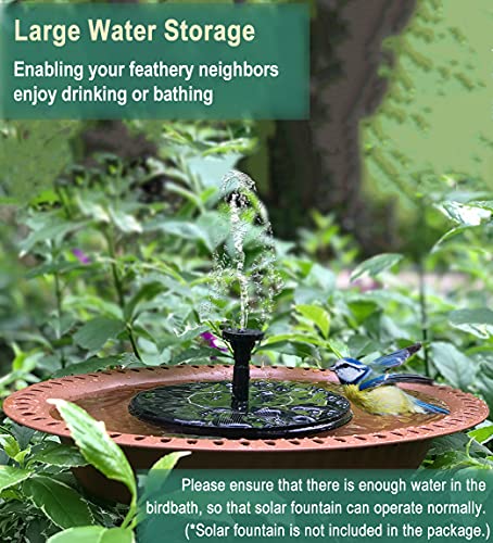 28 inch Lightweight Birdbaths Antique Decoration Detachable Birdfeeder & Bird Bath for Outdoor Garden (¾ gal / Chocolate)