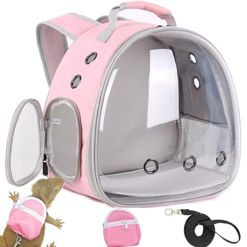 Leopard Gecko Backpack Carrier (Pink)