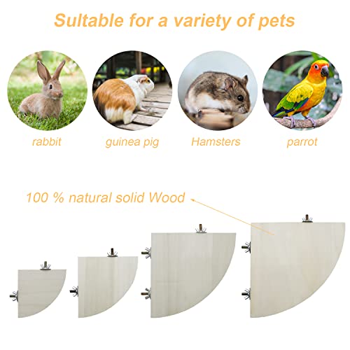 Bird Parrot Corner Perch Flat Platform Stand for Cage (S: 3.94*3.94inch)
