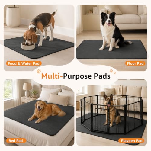 Washable Pee Pads for Dogs (48"*60" Gray)