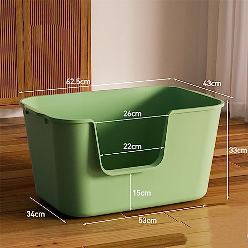 Extra Large Kitty Litter Box with High Sides (Grey)