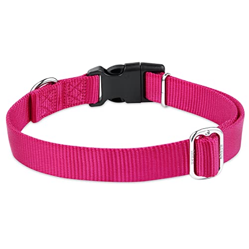 Pink Dog Collar for Large Dogs (Large / Rose Red)