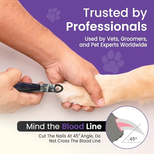 Guillotine Dog Nail Clippers for Large Dogs (Winner's Circle Purple / Large)