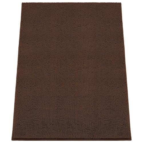 Absorbent Dog Door Mat for Muddy Paws (60"L x 48"W x 1" Th / Brown)