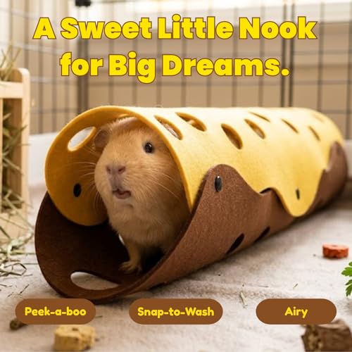Guinea Pig Tunnel and Tube (Yellow)