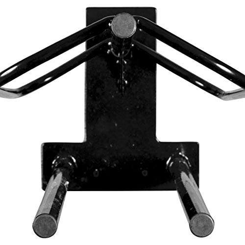 Wall Mount Saddle Rack with Double Pad Bar (Mounted Rack w/Double Pad Rack / Black)