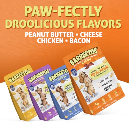 Barkeetos Crunchy Cheesy Dog Snacks (3 Ounce (Pack of 1))
