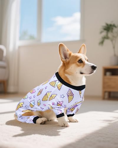 4 Pack Watermelon Dog Pajamas for Medium Dogs (Large)