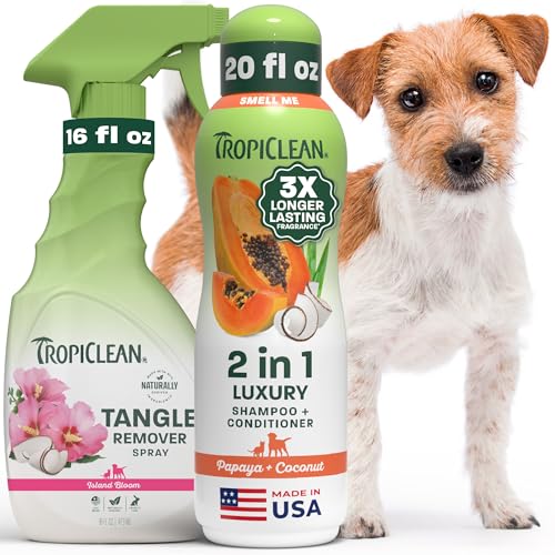 Dog Shampoo and Conditioner & Dog Detangler Spray (Bundle)