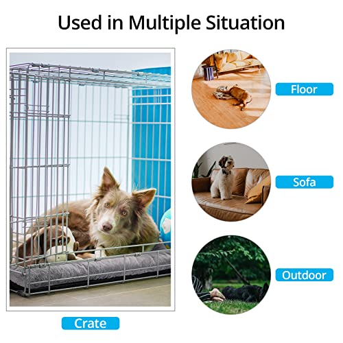 Dog Crate Pad Washable Dog Bed for Crate Medium Cozy Mat 30 (30.0"L x 19.0"W x 1.0"Th / gray)