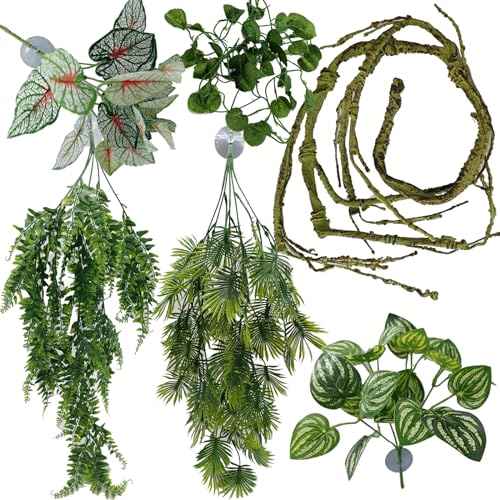Reptile Plant for Bearded Dragon Tank Accessories (Group E)