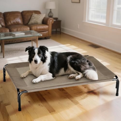 Elevated Dog Bed for Outdoor (Brown / 51"L x 31"W x 8"Th)