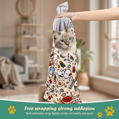 Cat Wrap for Cutting Nails and Grooming (Graffiti Style)