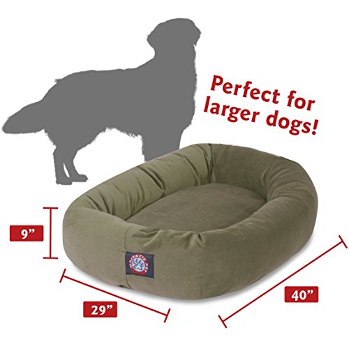 Suede Calming Dog Bed (Sage)