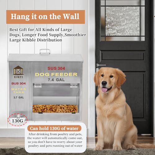 Stainless Steel Dog Feeder and Waterer 2