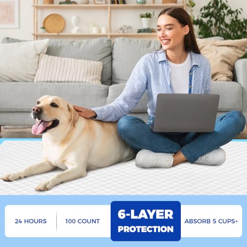Dog Pee Pads Extra Large 28"x34" (100 Packs (Regular))
