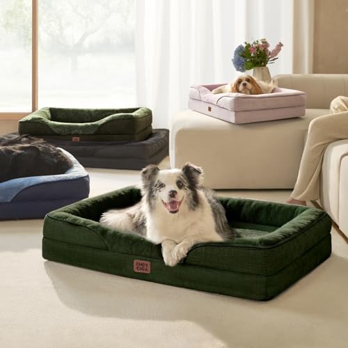 Orthopedic Dog Bed for Medium Dog (Dark green / 30x20x6.5)