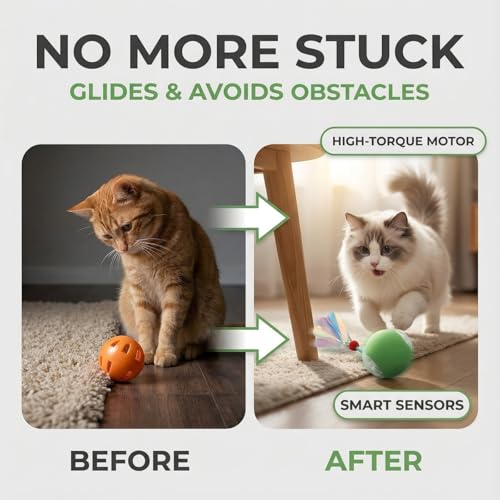 Interactive Cat Toy for Indoor Cats (Green)