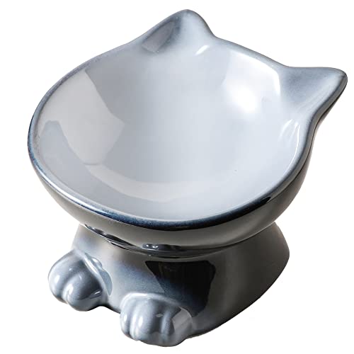 Elevated Cat Bowls (4.5 OZ / Gray)