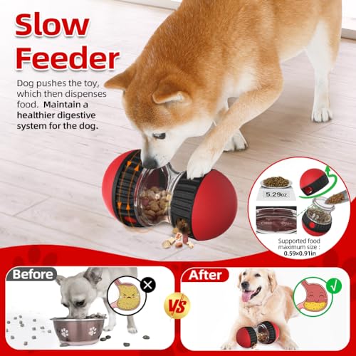 Interactive Dog Puzzle Toy (Red+Green)