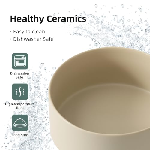 Dog Bowls Elevated (Matte Khaki)