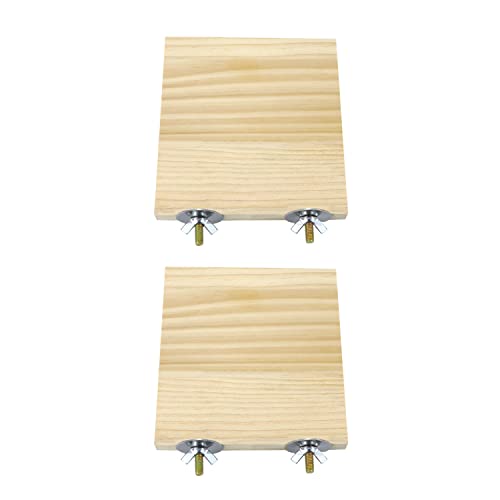 2pcs Bird Perch Platform Flat Stand Beak Paw Grinding Parrot