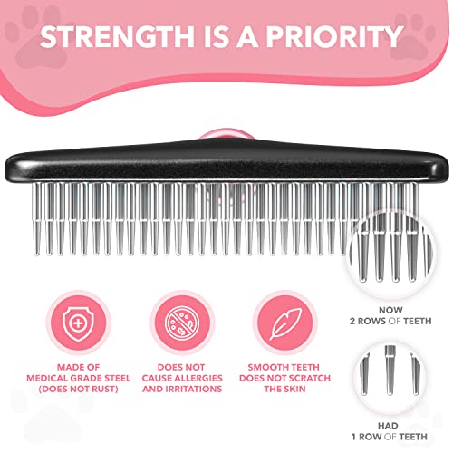Dog rake deshedding dematting Brush Comb (Pink)