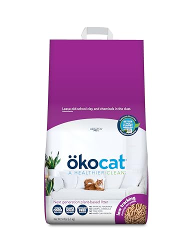 Low Tracking Natural Wood Clumping Cat Litter (14 lbs / Less Mess)