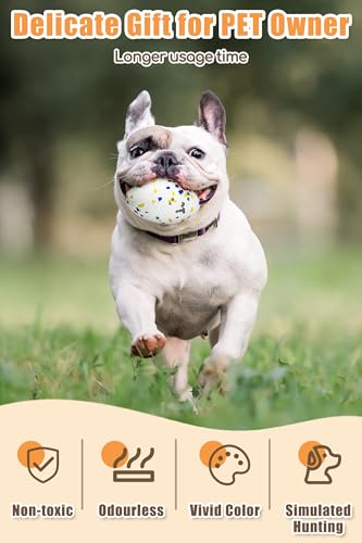 4.72" Indestructible Large Rugby Balls for Aggressive Chewers Durable Olive Bouncy Interactive Football Toy for Dogs Fetch Game Lightweight Floating Outdoor Training (White-Rugby)