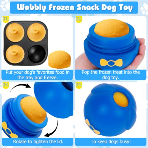Interactive Dog Chew Toy (wobbly blue / Medium)