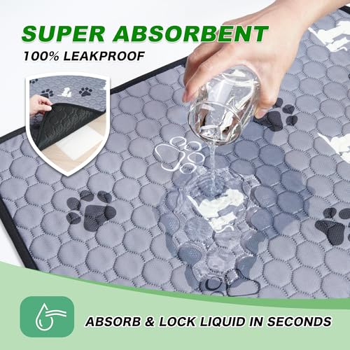 Washable Pee Pads for Dogs (Gray / 36"x41" (Pack of 2))
