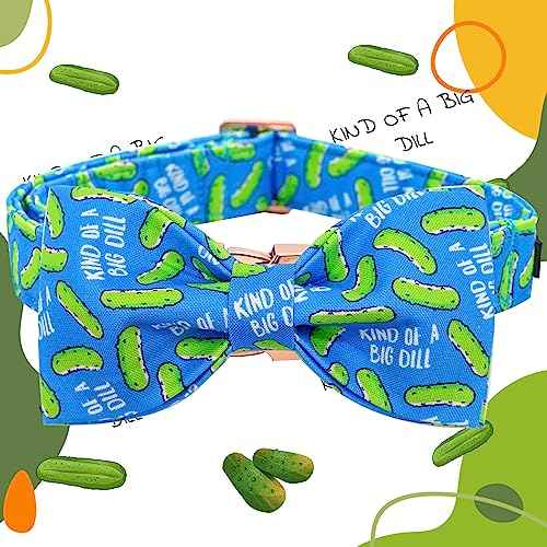 Dog Collar Dog Collar with Bow tie (Dill Pickles / Medium (Pack of 1))