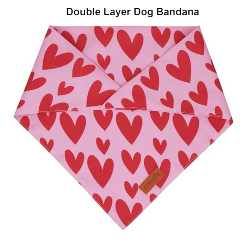Pink Valentine Dog Bandana (X-Large / Valentine)