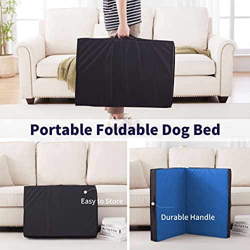 Outdoor Dog Bed for Large Dogs (Large / Navy Blue)