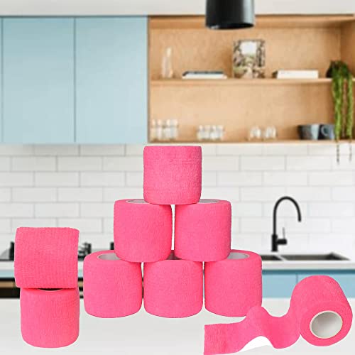 2 Inches Self Adhesive Bandage Wrap Cohesive Wrap (2 Inch / Pink)