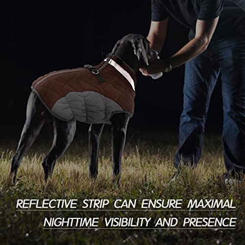 Dog Coat for Large Dogs (Brown / L(chest:24in))