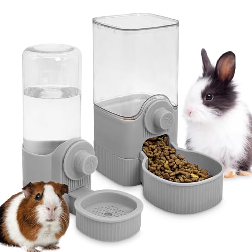 Rabbit Food & Water Dispenser (Grey)