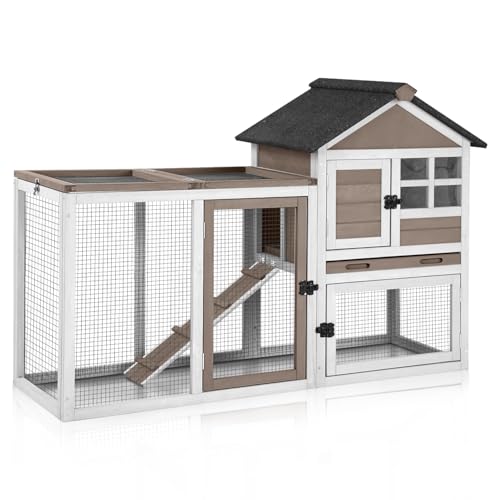 Large Rabbit Hutch Indoor 2 (Light Brown)