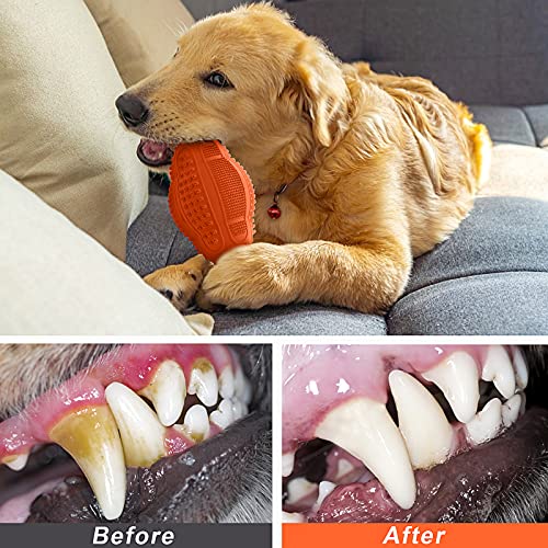 Dog Chew Toys 3 Pack for Aggressive Chewers (Blue-Green-Orange)