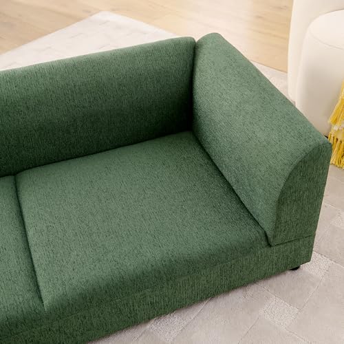 Oversized Dog Sofa Couch for Medium and Large Dogs with Backrest and Armrest (56.5 inch / Green)