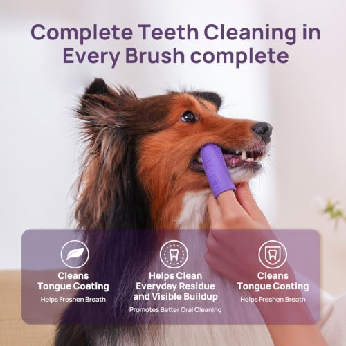 Dog Finger Toothbrush (Silicone Finger / 1 Count (Pack of 2))